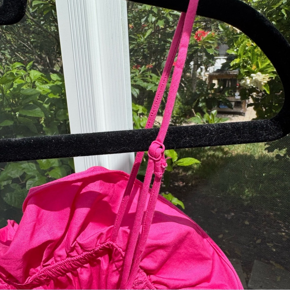 H&M Hot Pink Ruffle Mini Dress - Picture 3 of 6